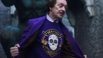Dias De Los Muertos Skull T-Shirt worn by Principal Dort (Steve Buscemi) in Wednesday (S02E05)