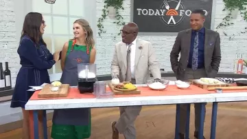 Boden Lauren Broderie Midi Dress worn by Sally Mckenney as seen in Today on September 2, 2025
