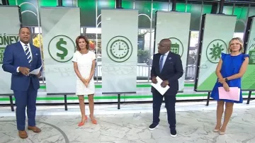 Robe droite à manches courtes Alice Walk portée par Stephanie Ruhle comme on le voit dans Today le 3 septembre 2025