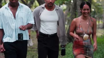 Fashion Nova Paradise Island Tie Dye Mesh Mini Vestido usado por Lea Cayanan como se ve en Bachelor in Paradise (S10E09)