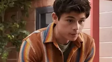 My Life With The Walter Boys S2 Alex Walter Striped Shirt worn by Alex Walter (Ashby Gentry) as seen in My Life with the Walter Boys (S02E01)