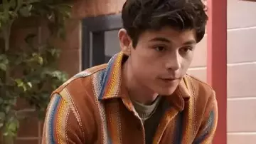 My Life With The Walter Boys S2 Alex Walter Striped Shirt worn by Alex Walter (Ashby Gentry) as seen in My Life with the Walter Boys (S02E01)