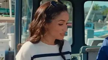 With Love Meghan Striped Top worn by Self (Meghan Markle) as seen in With Love, Meghan (S02E06)