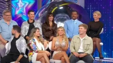 Khaite Cosette Top worn by Julianne Hough as seen in Good Morning America on  September 3, 2025