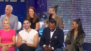 Gucci Palma Wool Cotton Jacket With Patch worn by Baron Davis as seen in Good Morning America on September 3, 2025