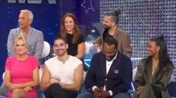 Calvin Klein Tulip-Sleeve Sheath Scuba Crepe Knee-length Dress worn by Elaine Hendrix as seen in Good Morning America on September 3, 2025