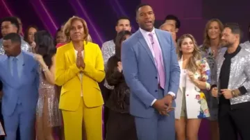 831 Minhle Revel Blazer in Soft Honey worn by Robin Roberts as seen in Good Morning America on September 3, 2025