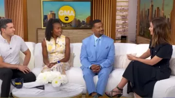 Derek Lam 10 Crosby Judy Utility Shirtdress worn by Rebecca Jarvis as seen in Good Morning America on September 3, 2025