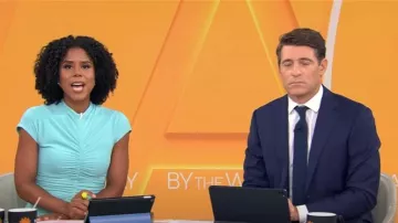 Suboo Christy Mesh Cap Sleeve Dress worn by Adriana Diaz as seen in CBS Mornings on September 3, 2025