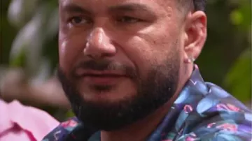 Jersey Shore Family Vacation Camisa estampada usada por Self (DJ Pauly D) como se ve en Jersey Shore: Family Vacation (S08E09)