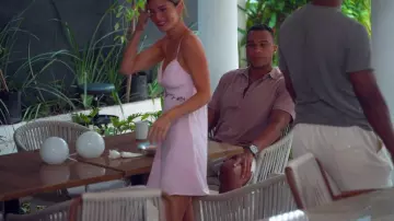 Vestido Mini Línea A de Crepe Bordado de Wild Fable™ usado por Katherine Izzo como se ve en Bachelor in Paradise (S10E10)