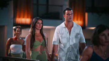 Camisa de botones de punto abierto Reiss Alfred usada por Brian Autz como se ve en Bachelor in Paradise (T10E10)