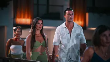 Camisa de botones de punto abierto Reiss Alfred usada por Brian Autz como se ve en Bachelor in Paradise (T10E10)