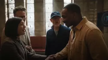 Les Deux Joey Neppy Button-up Overshirt worn by Anthony (Anthony Mackie) as seen in The Studio (S01E03)