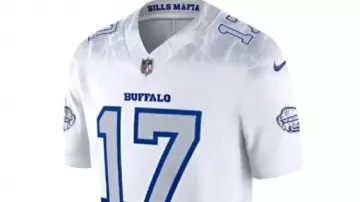 Buffalo Bills Rivalries Jersey worn by Josh Allen in Josh Allen: "There’s Something Special About That First Game" | Buffalo Bills