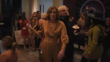 Zimmermann Belted Silk Wide Leg Pants worn by Patty Leigh (Catherine O'Hara) as seen in The Studio (S01E09)