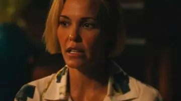 The White Lotus 2025 Leslie Bibb Print Pajamas worn by Kate Bohr (Leslie Bibb) as seen in The White Lotus (S03)