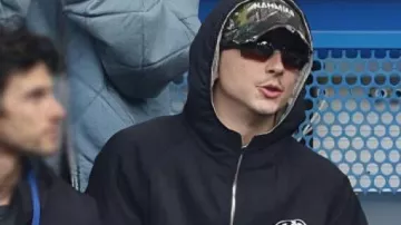 Chelsea and Fulham Chrome Hearts Hoodie worn by Timothée Chalamet in HIGHLIGHTS | Chelsea 2-0 Fulham