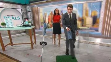 Robe vintage Milly portée par Susan Kieffer telle qu’elle est vue dans CBS Mornings le 4 septembre 2025