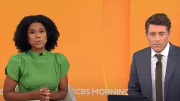 3.1 Phillip Lim Side Tie Flare Dress worn by Adriana Díaz as seen in CBS Mornings on  September 4, 2025