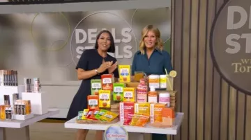 Akris Belted Stretch Cotton Denim Shirtdress worn by Tory Johnson as seen in Good Morning America on September 4, 2025