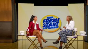 Adam Lippes x RTR Floral Cropped Trousers worn by Ginger Zee as seen in Good Morning America on September 4, 2025