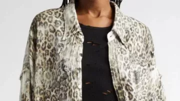 Whoopi Goldberg Leopard Print Distressed Shirt worn by Whoopi Goldberg in The View