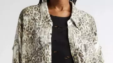 Whoopi Goldberg Leopard Print Distressed Shirt worn by Whoopi Goldberg in The View