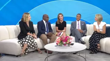 Giuseppe Zanott Vanilla 85 Marinetti Mule portée par Jenna Bush Hager comme on le voit dans Today le 5 septembre 2025