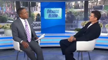 Homme Plissé Issey MiyakePleated Blazer worn by Orlando Bloom as seen in Today on September 5, 2025