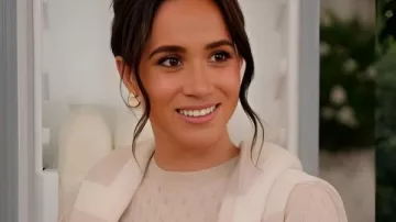 Meghan Markle Beige Stripe Sweater worn by Self (Meghan Markle) as seen in With Love, Meghan (S01)