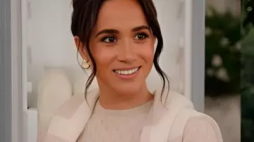 Meghan Markle Beige Stripe Sweater worn by Self (Meghan Markle) as seen in With Love, Meghan (S01)