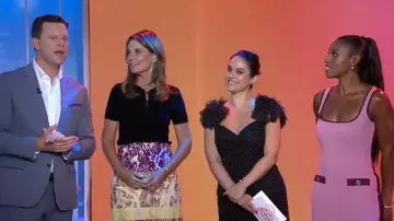 ML Monique Lhuillier Peyton Polka Dot Dress worn by Donna Farizan as seen in Today  with Jenna & Friends on September 5, 2025