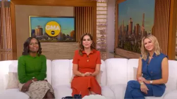 Pull en tricot Loewe porté par Deborah Roberts tel que vu dans Good Morning America le 5 septembre 2025