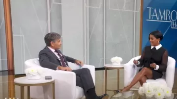 Mini-robe Valentino Crepe Couture portée par Tamron Hall telle que vue dans Good Morning America le 5 septembre 2025