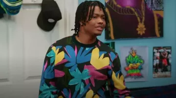 Scotch and Soda Printed Crewneck Organic Cotton Sweatshirt worn by Phillip (Alex Henderson) as seen in Tyler Perry's Assisted Living (S05E06)