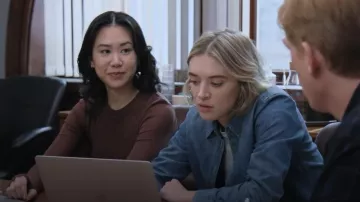 Cos Slim Lightweight Long Sleeve Top worn by Nicole Lee (Ramona Young) as seen in The Paper (S01E08)