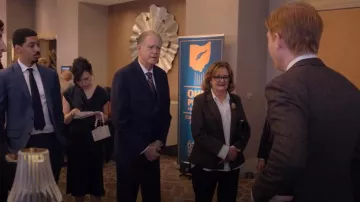 Lk Bennett Marbled Clutch Bag worn by Nicole Lee (Ramona Young) as seen in The Paper (S01E10)