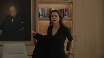 Boss Dalena Dress worn by Ambassador Kate Wyler (Keri Russell) as seen in The Diplomat (S02E02)