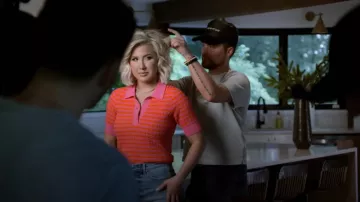 Essentiel Antwerp Knit Polo Top usado por Savannah Chrisley como se ve en The Chrisleys: Back to Reality (S01E02)
