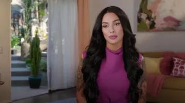 Vestido midi tubo con cuello alto Ponte de Ann Taylor usado por Amani como se ve en 90 Day Fiancé (S11E01)
