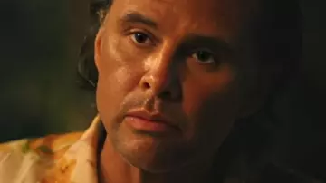 The White Lotus Walton Goggins Elephants Print Shirt worn by Rick Hatchett (Walton Goggins) as seen in The White Lotus (S03)