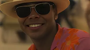 The White Lotus S03 Zion Lindsey Pink & Orange Floral Shirt (Zion Lindsey) as seen in The White Lotus (S03)