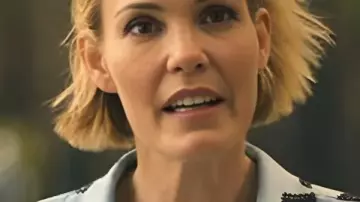 The White Lotus Leslie Bibb Cactus Print Shorts Set worn by Kate Bohr (Leslie Bibb) as seen in The White Lotus (S03)