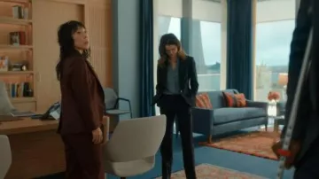 Theory Demitria Good Wool Suiting Pants worn by Ambassador Kate Wyler (Keri Russell) as seen in The Diplomat (S02E03)
