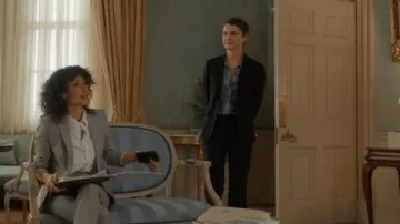 Theory Demitria Good Wool Suiting Pants worn by Ambassador Kate Wyler (Keri Russell) as seen in The Diplomat (S02E06)