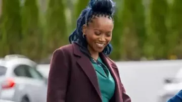The Fall And Rise Of Reggie Dinkins Long Coat worn by Erika Alexander as seen in The Fall and Rise of Reggie Dinkins