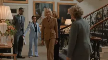 Burberry Wide Leg Virgin Wool Pants worn by Grace (Allison Janney) as seen in The Diplomat (S02E06)