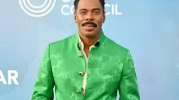 AmfAR Gala Venezia 2025 Green Blazer worn by Colman Domingo in Colman Domingo at the amfAR Venezia 2025