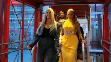 Alexander Wang Grey Sequin Embellished Cropped Blazer worn by Alexia Echevarria as seen in The Real Housewives of Miami (S07E13)